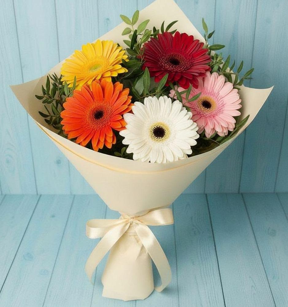 Букет цветов из: Герберы в Белом Яре Томской области