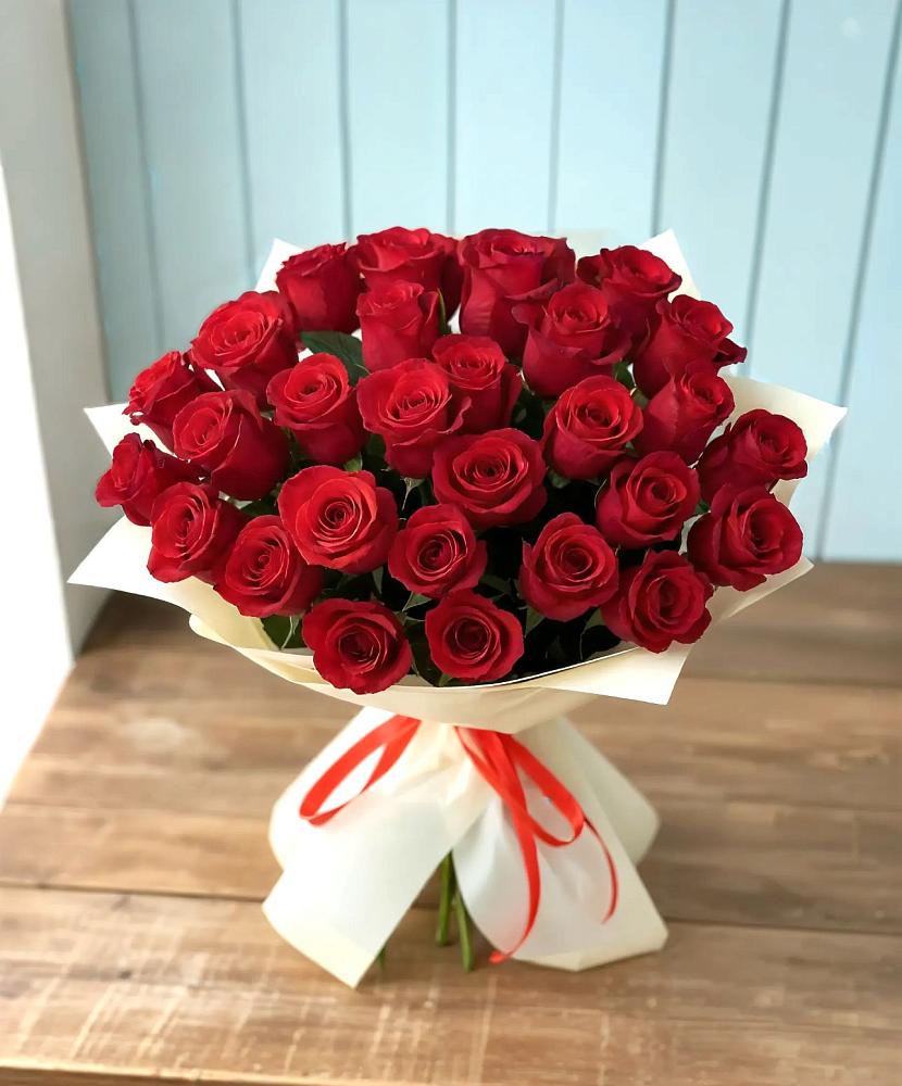 Букет 29 Красных роз в Белом Яре Томской области