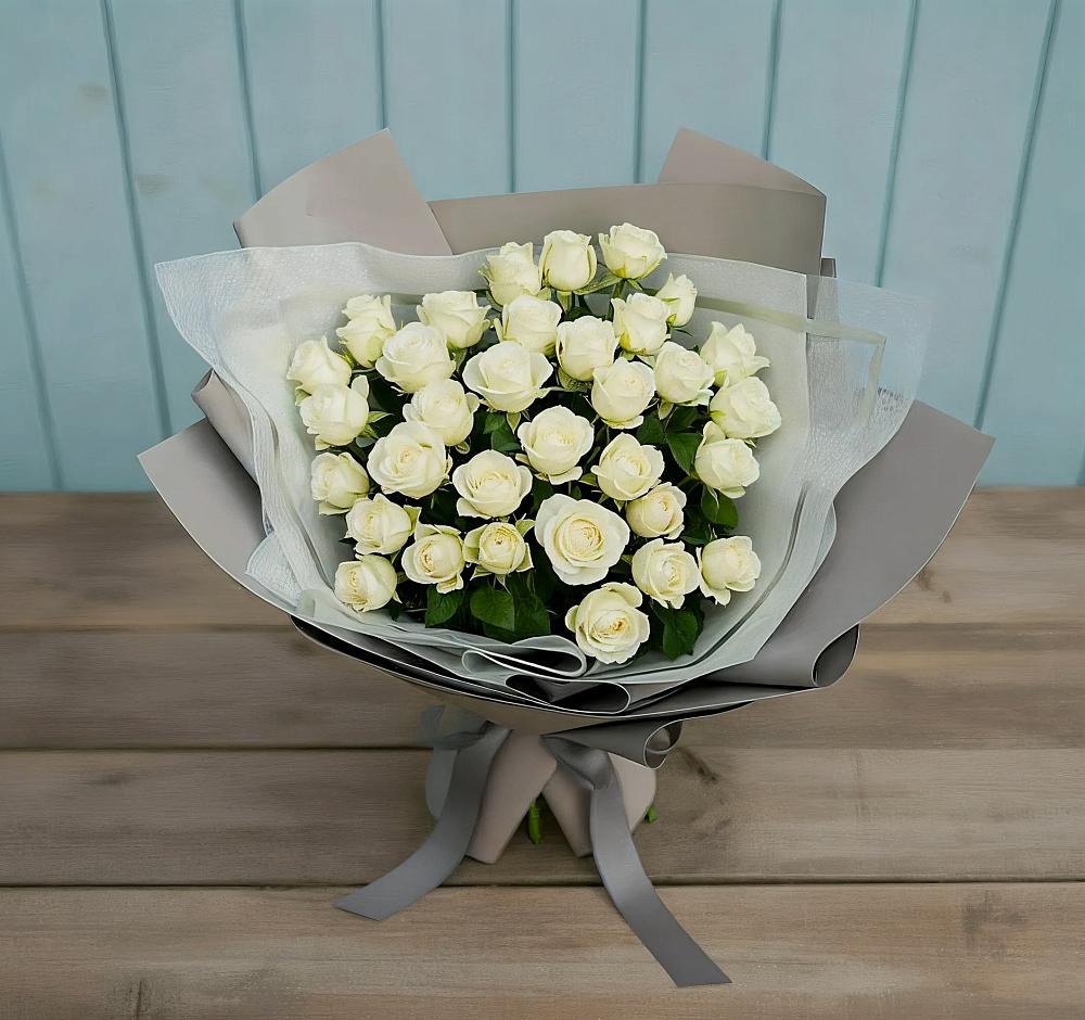 Букет Белоснежная нежность в Белом Яре Томской области
