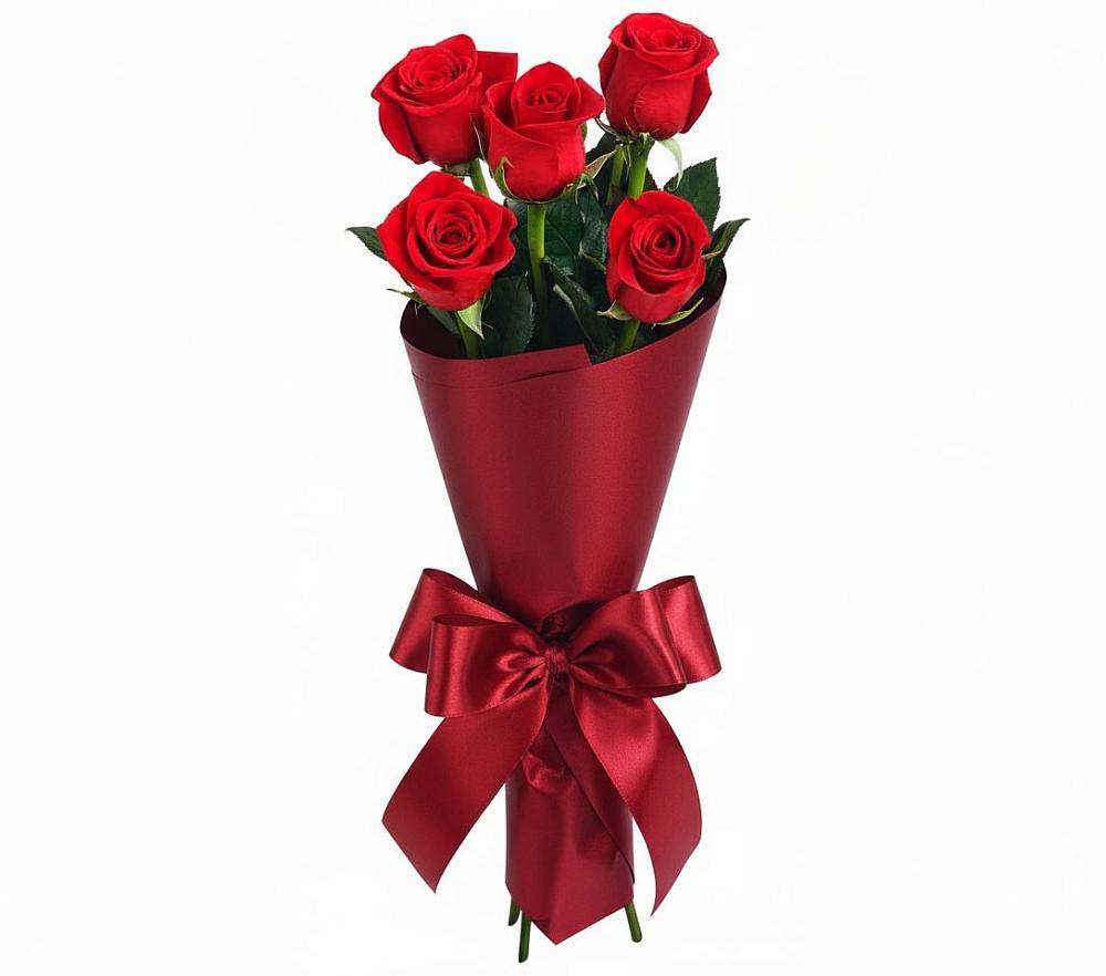 Букет 5 Красных роз Эдлесс Лав в Белом Яре Томской области