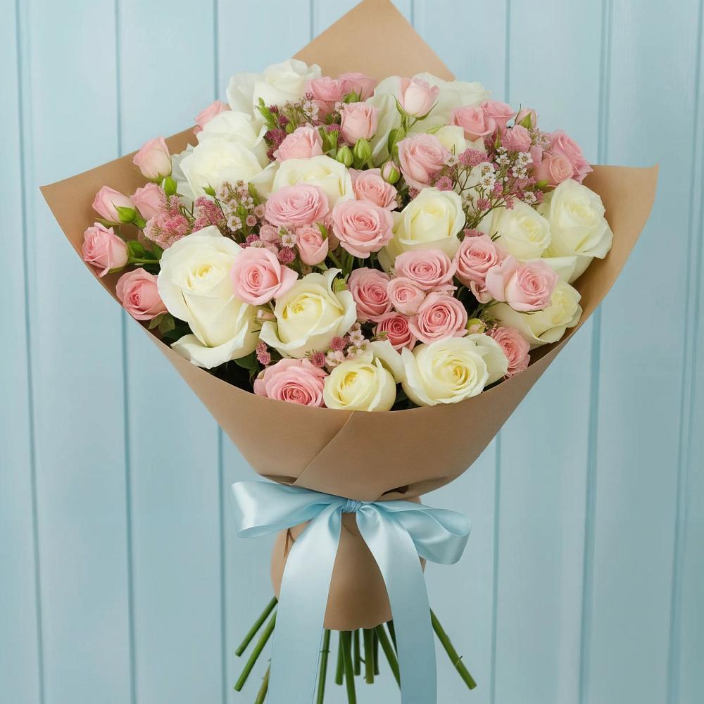 Букет цветов из: Розы в Белом Яре Томской области