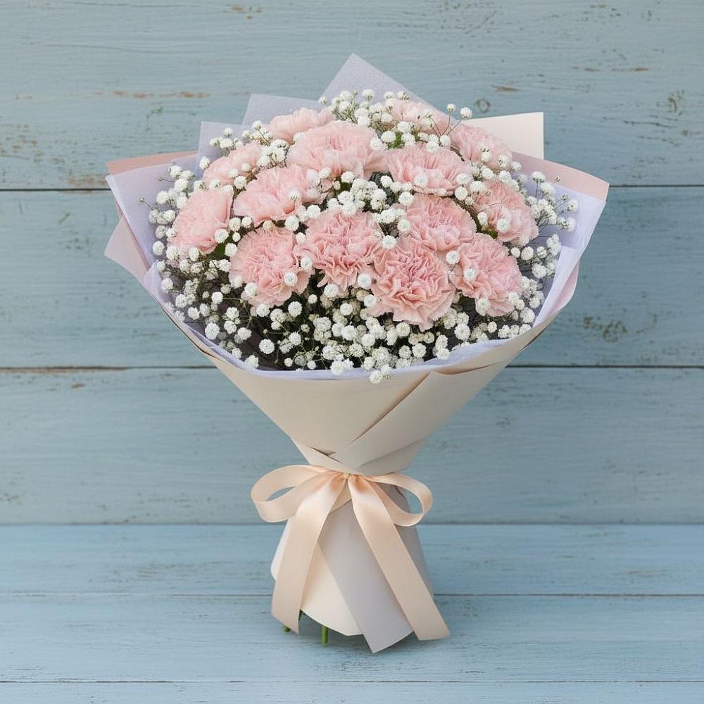 Букет цветов из: Гвоздики в Белом Яре Томской области