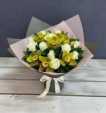 Букет цветов из:  Орхидеи и Розы в Белом Яре Томской области