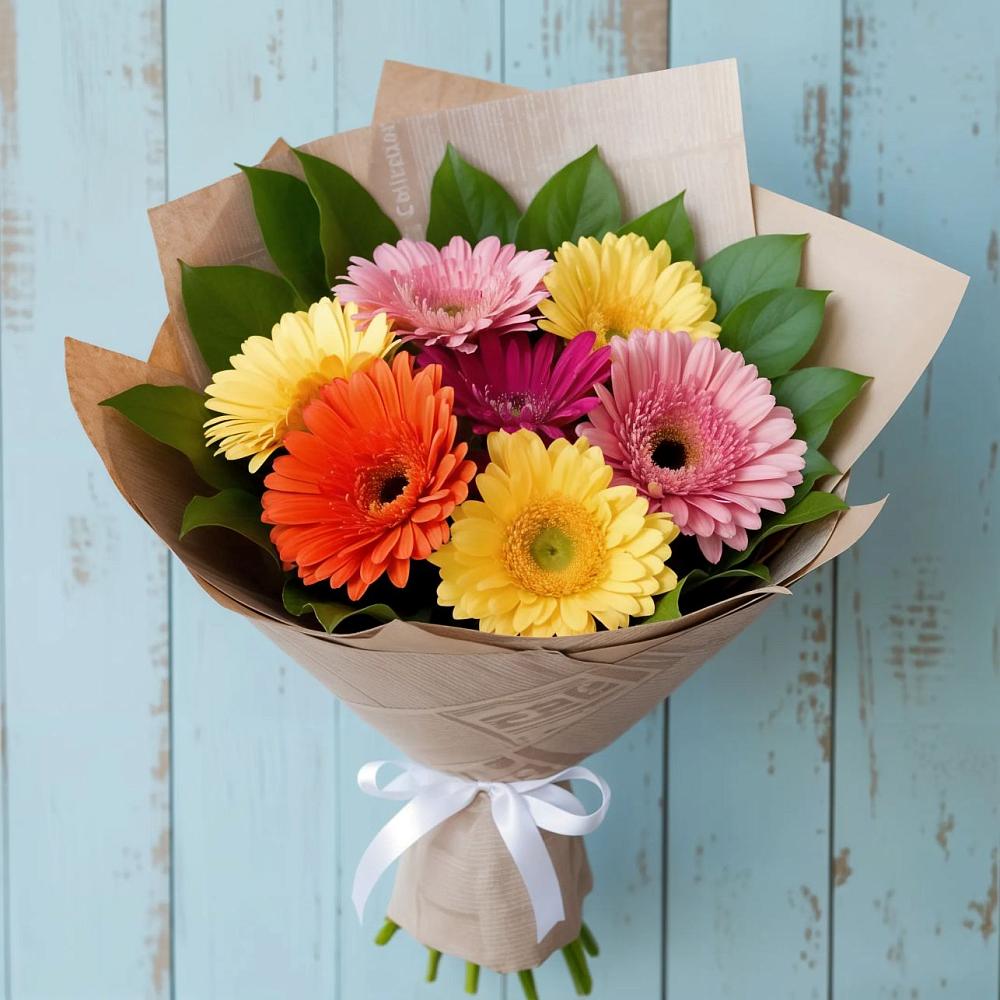 Букет цветов из: Герберы в Белом Яре Томской области