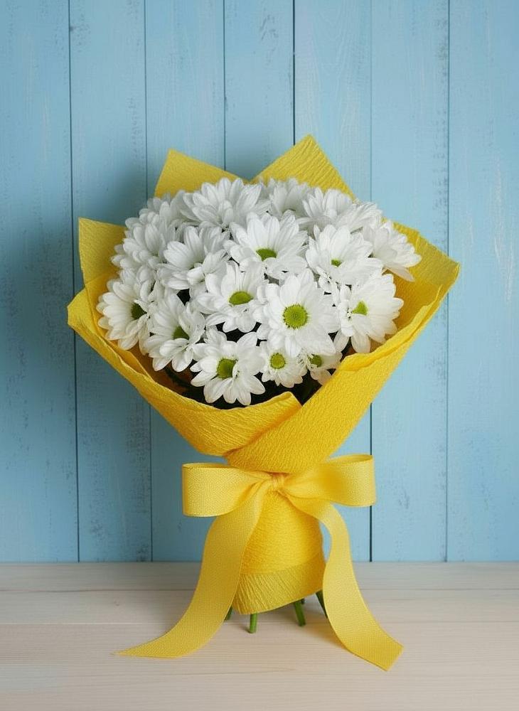 Букет цветов из: Хризантемы в Белом Яре Томской области