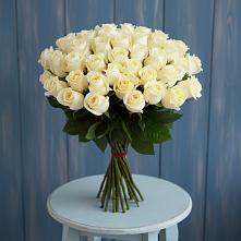 Букет 51 Белая роза Эдлесс Лав #REPLACE_PRED# Белом Яре Томской области