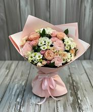 Букет цветов из:  Гвоздики, Розы и Хризантемы в Белом Яре Томской области
