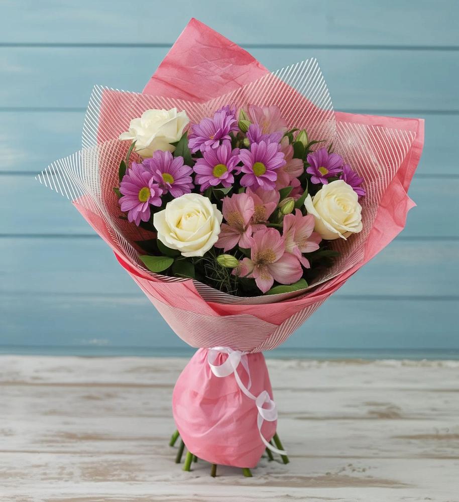 Букет цветов из: Герберы в Белом Яре Томской области